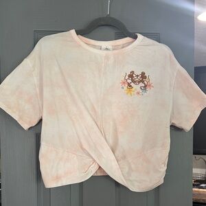 Disney Women’s Pink Embroidered Shirt Minnie Mickey